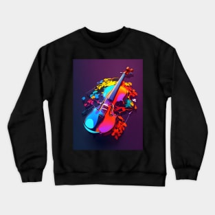 Multicolored Violin Crewneck Sweatshirt